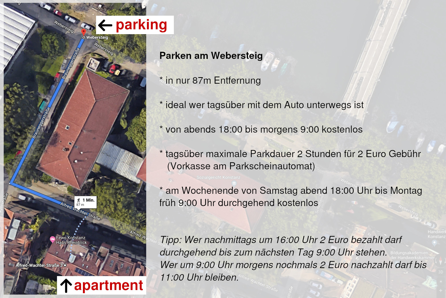 Haus Rheinblick - Parkplatz Webersteig